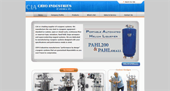 Desktop Screenshot of cryoindustries.com