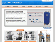 Tablet Screenshot of cryoindustries.com